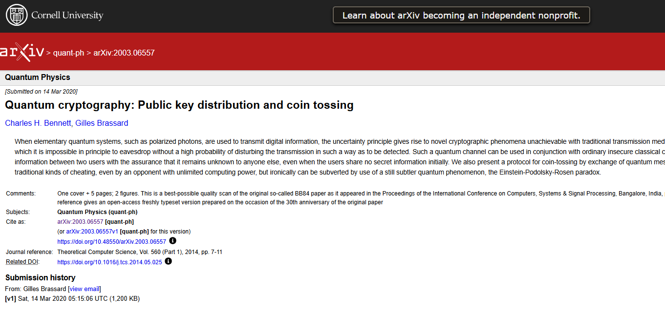 计算最高荣誉首次青睐量子领域；贝内特与布拉萨德联手开创全新纪元。 IT技术 计算最高荣誉首次青睐量子领域；贝内特与布拉萨德联手开创全新纪元。 IT技术
